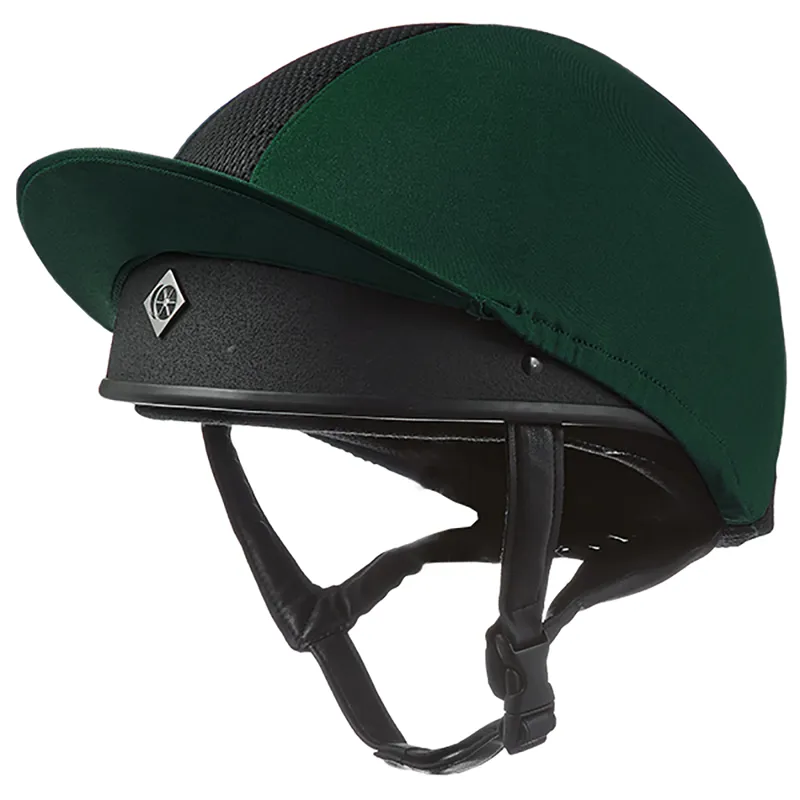 Charles Owen Pro II Hat Silk with Vent - Hunter/Bottle Green